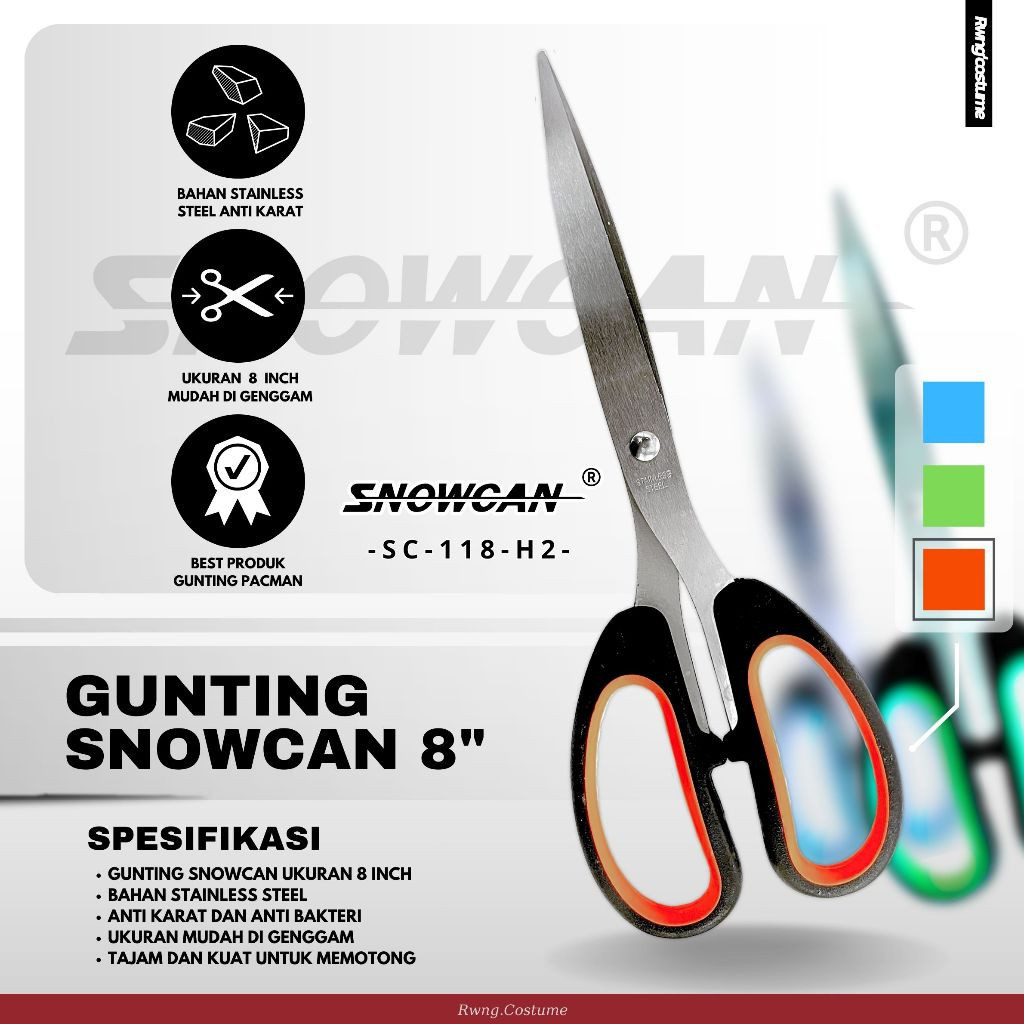

Gunting Snowcan SC-118-H2 / Gunting Stainless Steel 8 Inch / Gunting Serbaguna