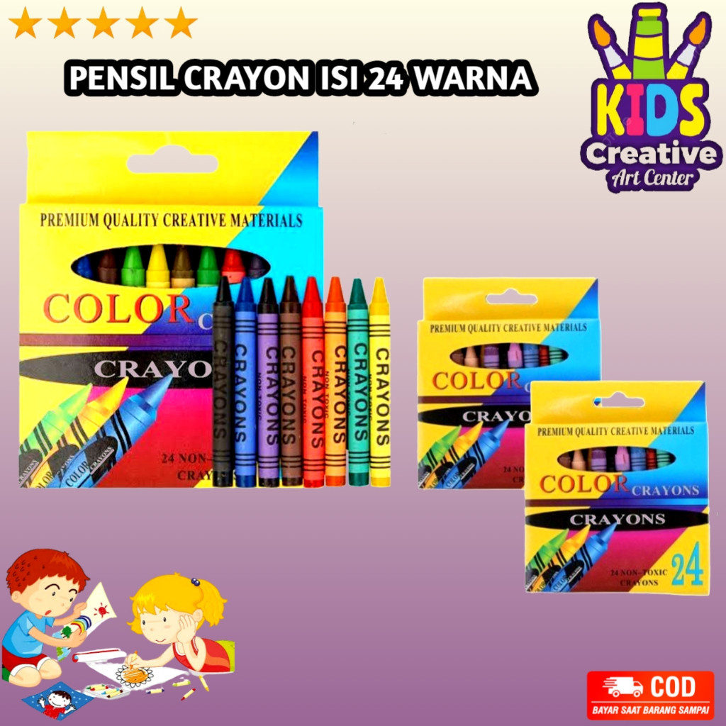 

PENSIL CRAYON ISI 24 WARNA / PENSIL WARNA GAMBAR 24PCS / CRAYON SET ANAK 24 ART SET / ARTSET 24 PCS / PENSIL KRAYON ANAK / M N