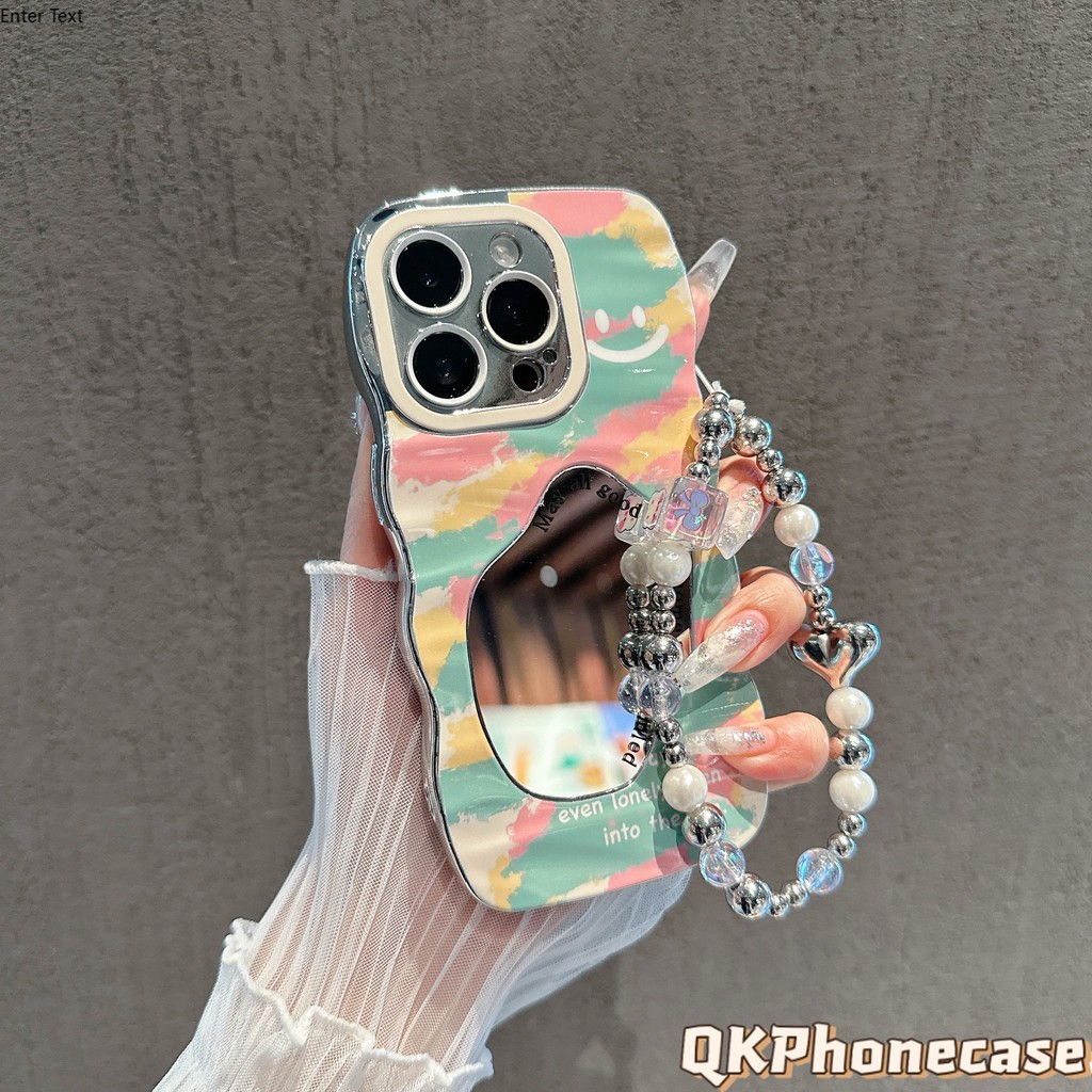 QKPhonecase Casing Samsung Mewah Premium+Gelang Wave Mirror Case Samsung A02SM02SA03SA03A04M04F04A10