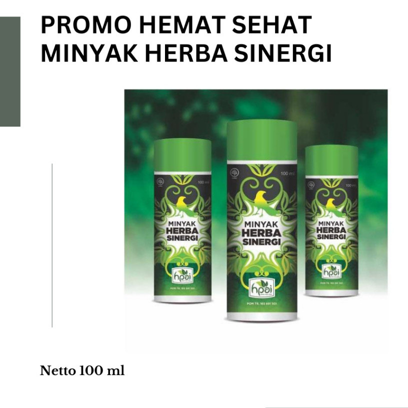 

MHS 100 PROMO PAKET SEHAT 100 BOTOL | MINYAK HERBA SINERGI (MHS) HPAI HNI | 100% ORI