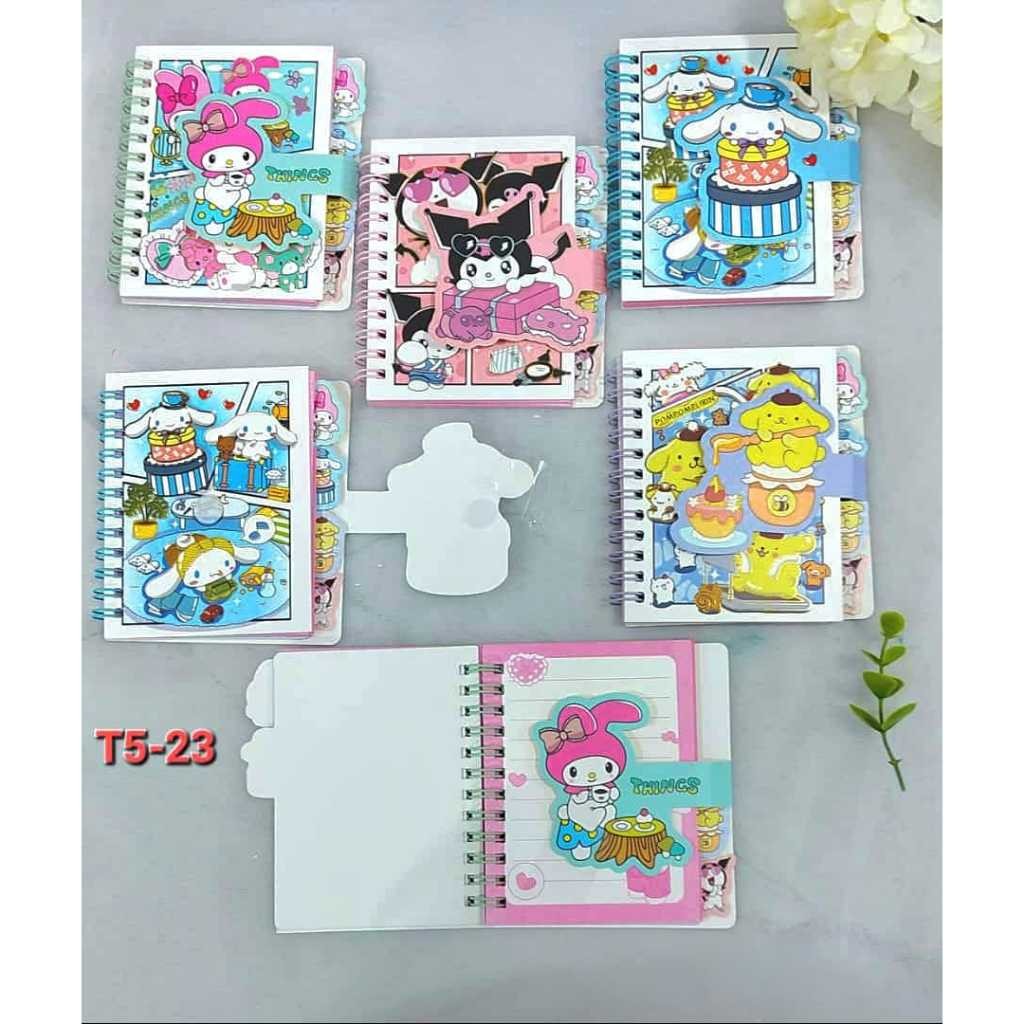

NOTEBOOK RING MOTIF / BUKU CATATAN RING / BUKU TULIS SANRIO