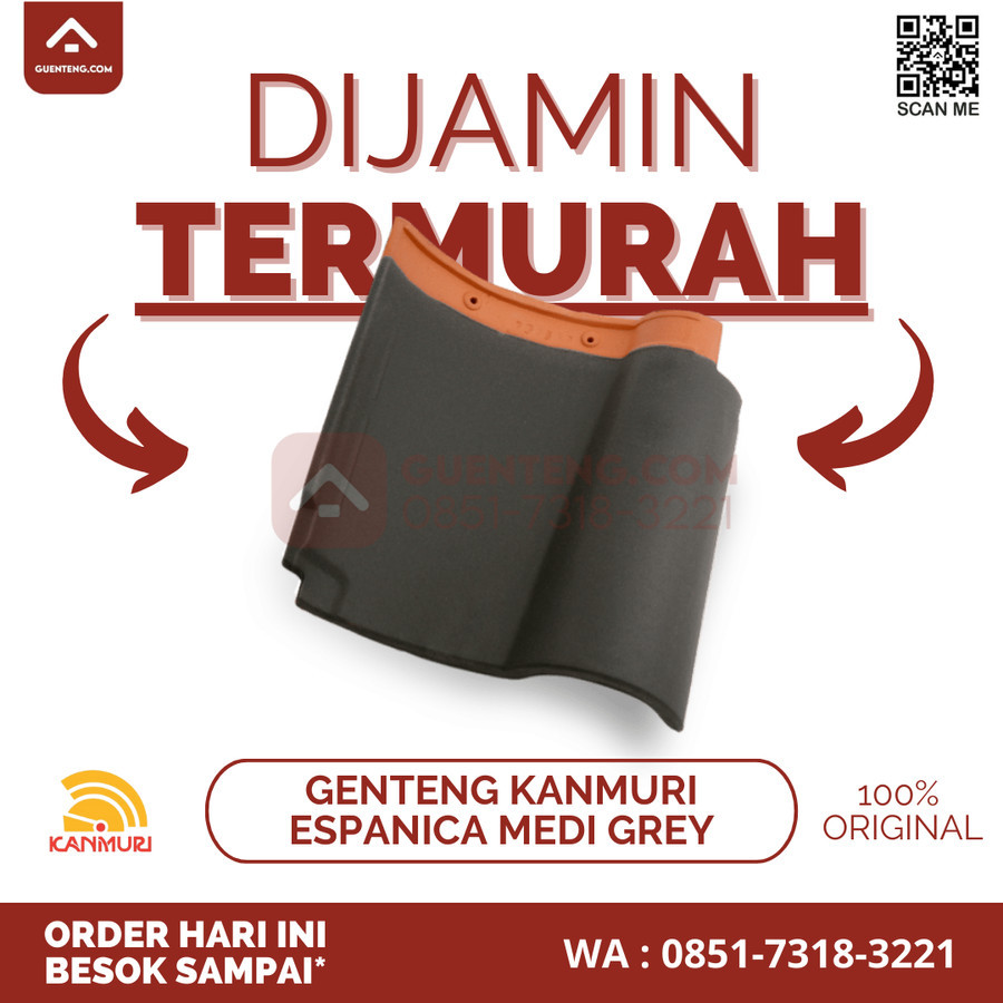 Genteng Keramik Kanmuri Espanica Medi Grey