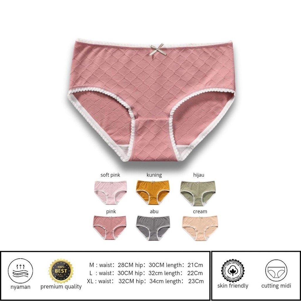 Celana Dalam Wanita Motif Pita Renda Sexy Nyaman dan Elastis