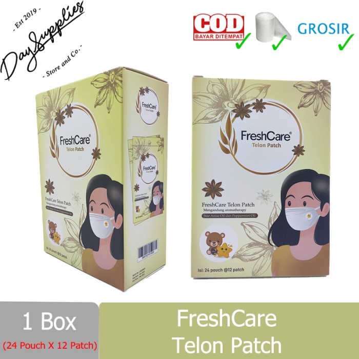 FreshCare Telon Patch 1 Box x 24 pouch / Stiker Masker tempel Telon Patch 1box (Mengandung aromather