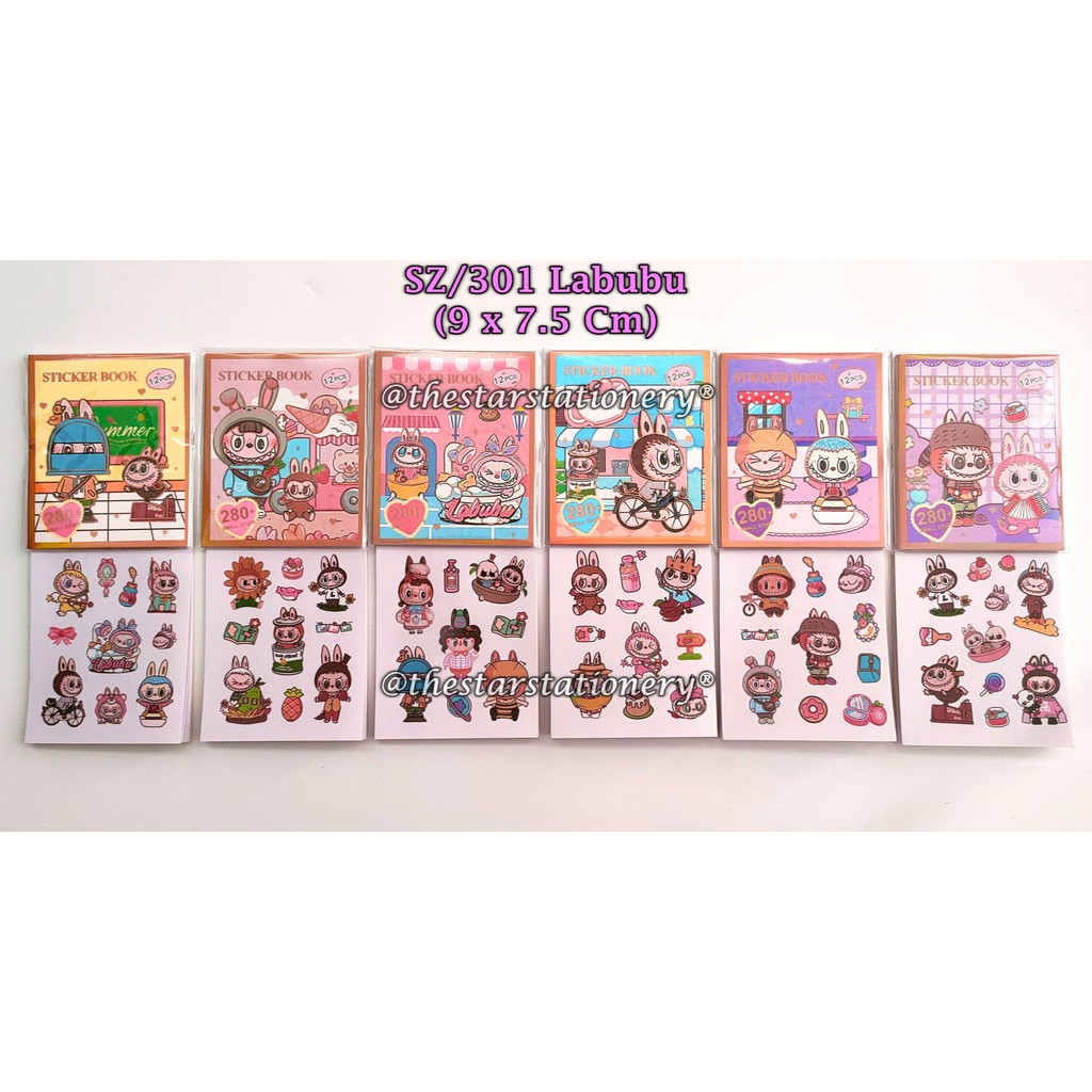 

(1 Biji) Buku Sticker Labubu 9 x 7.5 / Sticker Viral / Sticker GXIMP SZ/301 Labubu / Sticker Notes