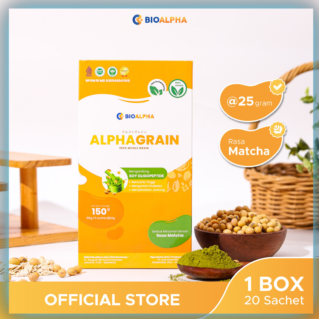 

Alphagrain isi 6 Sachet: Minuman Pengganti makanan untuk diabetsi Rasa Matcha ajudansyifa