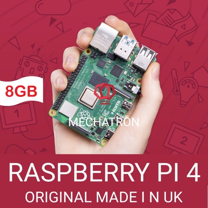 ES99 Raspberry Pi 4 Model B 8GB MADE IN UK RAM 8 GB Pi4 Rpi4