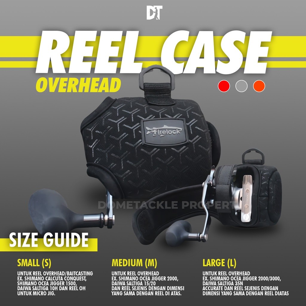 Firelock Reel Case Overhead | Tempat Sarung Reel OH Overhead| Tas Reel Pancing | Cover Reel OH Overh