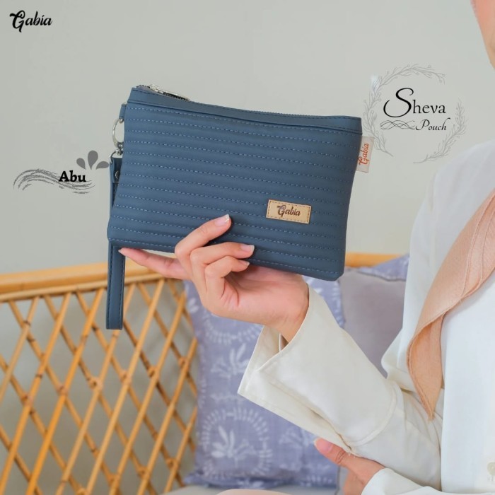 Dompet sheva by gabia/dompet gabia/dompet hp/dompet panjang - Abu-abu