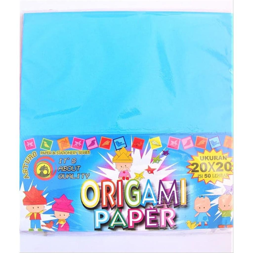 

KERTAS LIPAT ORIGAMI PAPER POLOS 20X20 - ASTURO 50 LEMBAR