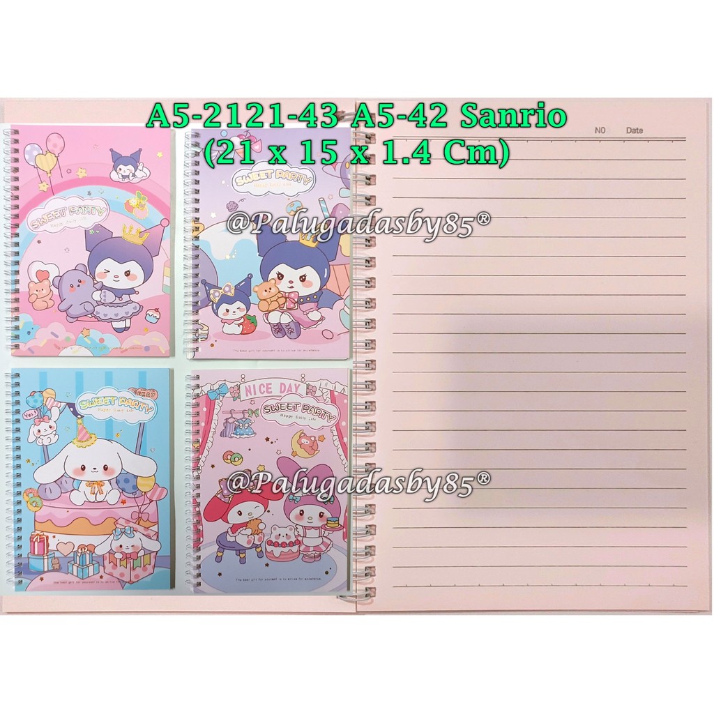 

(1 Biji) Buku Spiral Sanrio 42 Lembar 21 x 15 x 1.4 Cm / Spiral Book GXIMP A5-2121-43 Sanrio