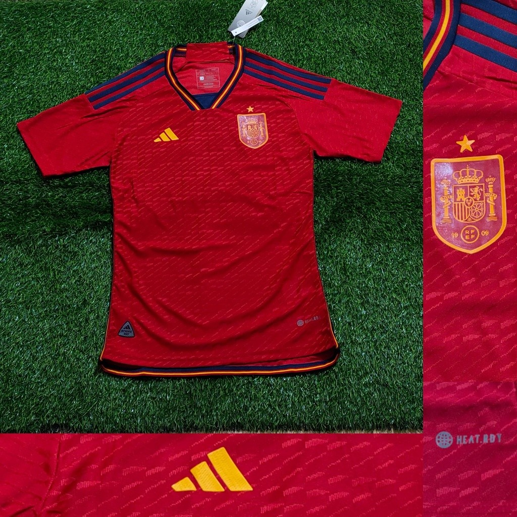 PLAYER ISSUE JERSEY SPANYOL HOME HEAT DRY PIALA DUNIA 2022 GRADE ORI
