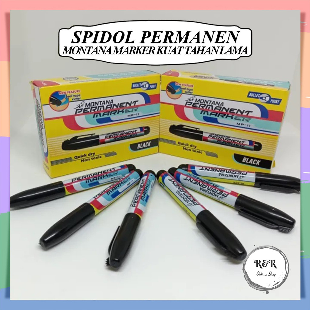 

Spidol Montana Hitam Permanent Spidol Papan Tulis Round Tip Marker Montana Permanent