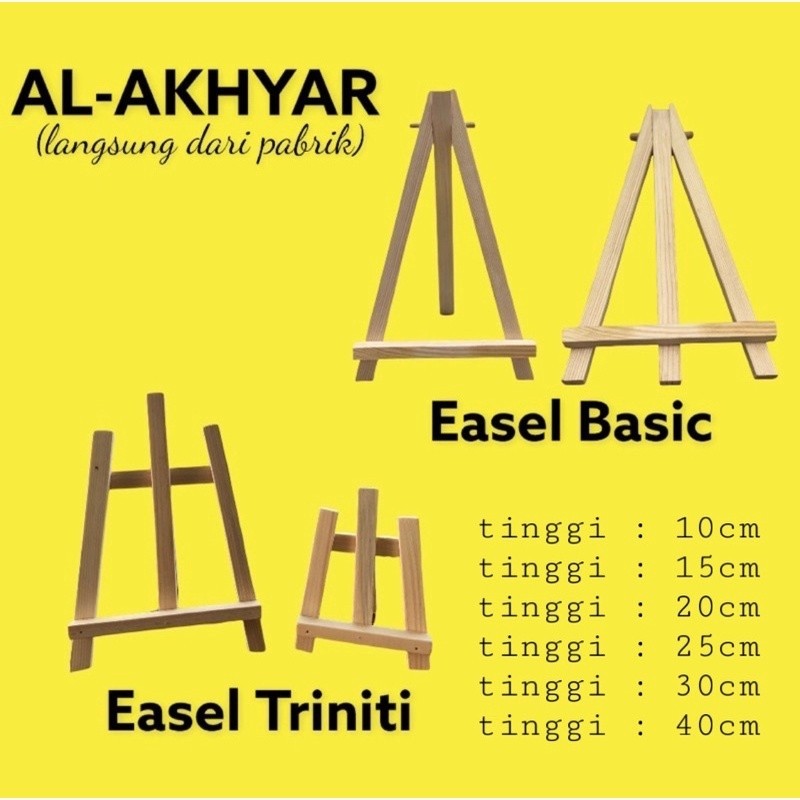 

Mini Easel Stand Tripod Kayu Wooden Easel Holder Mini 10 cm sd 40 cm Sandaran Hp Dan Kanvas Lukis