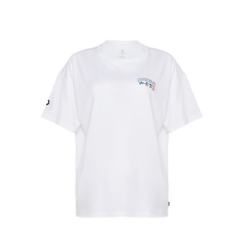 Converse OS Floral Embroidery Women's Tee - White