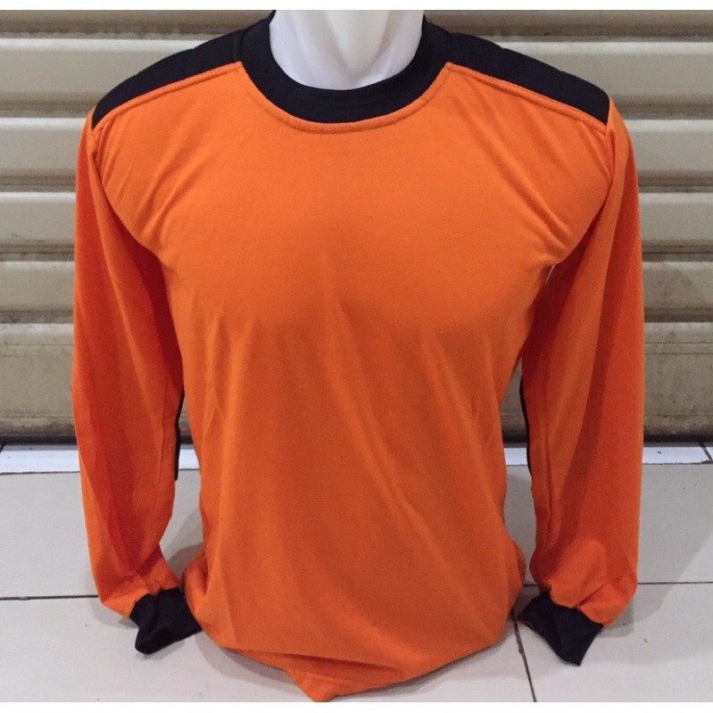 kaos orange lengan panjang/kaos orange lengan panjang bantalan
