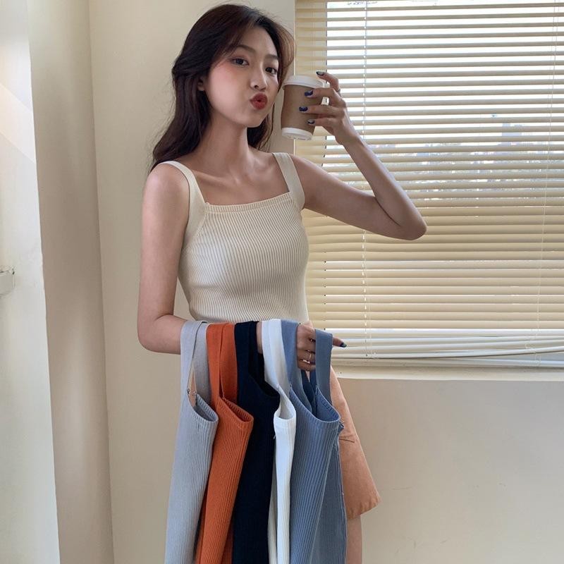 ICHIMURAHSTORE - Tank top knit import square neck