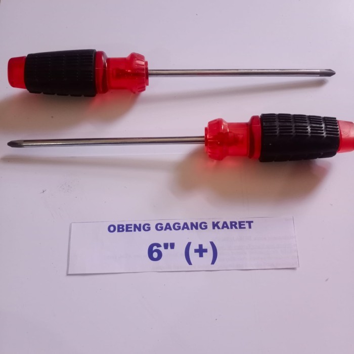 obeng gagang karet 6 Inch Plus