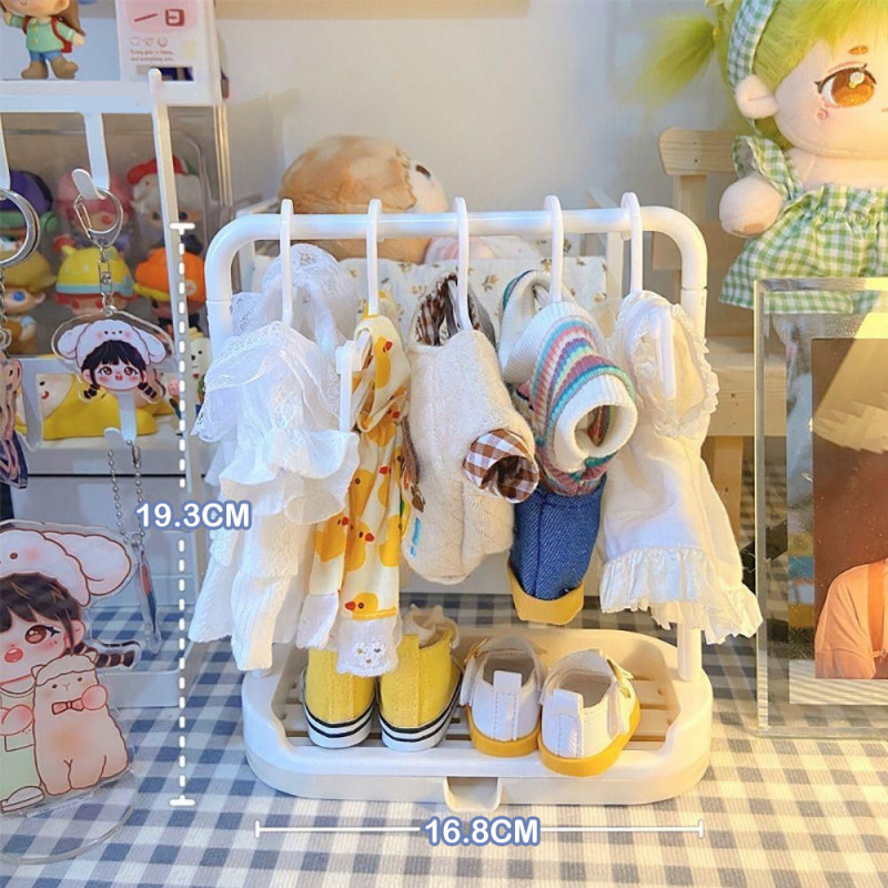 LABUBU ✨ READY Coat Hanger Rak Gantung baju Untk Boneka Ukuran 10-20 cm GANTUNGAN BAJU BONEKA (Hange
