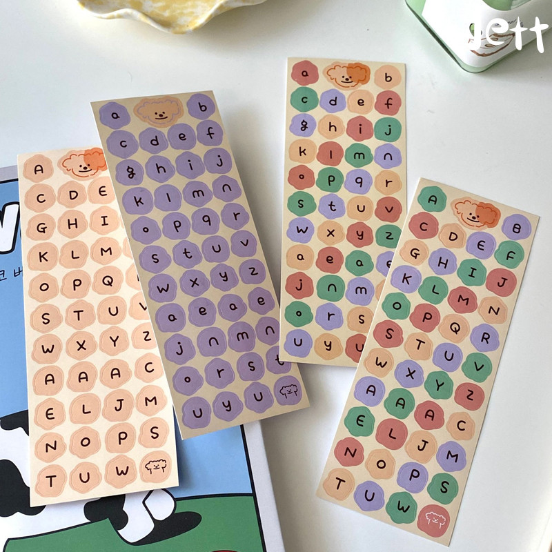 

1Pc CUTE ALPHABET Sticker Deco DIY Planner BUJO Stiker Aesthetic-Jett