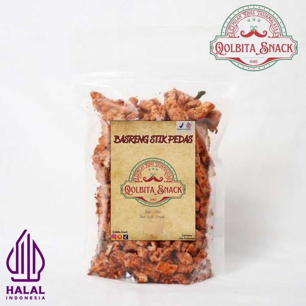 

Basreng Stik Pedas Daun Jeruk - Snacks Makanan Ringan - Food Goreng halal