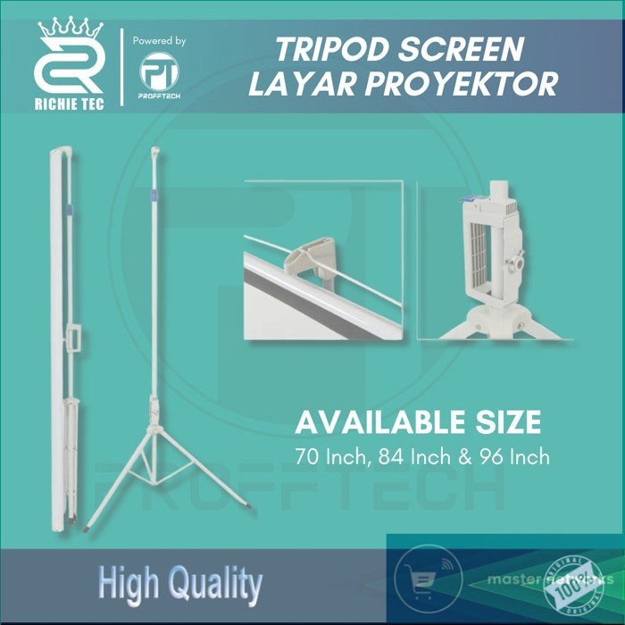 Richie Tec Tripod Screen Proyektor Layar Proyektor Tripod