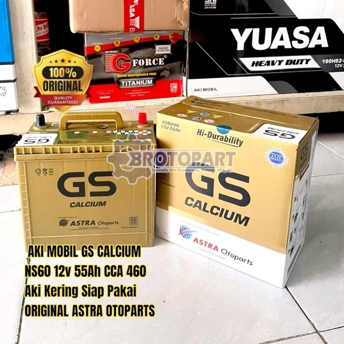 Aki Suzuki APV, Carabian, Jimny, S-Cross GS ASTRA NS60 CALCIUM MF Aki Kering 55Ah