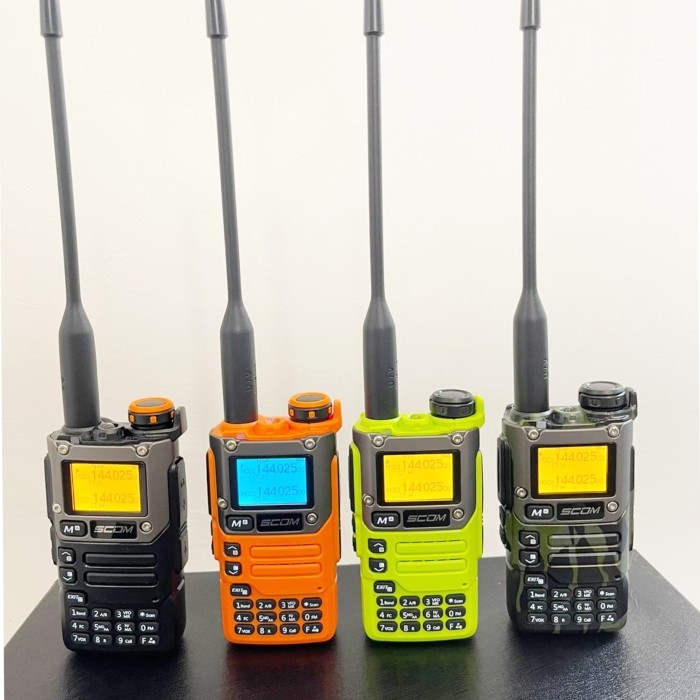 ht scom fc9 pro handy talky vhf uhf - hijau lime