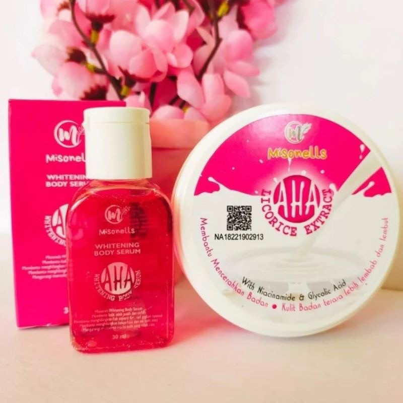 BLEACHING BADAN MISONELLS ORIGINAL-AHA MISONELLS-bleaching pemutih badan bpom
