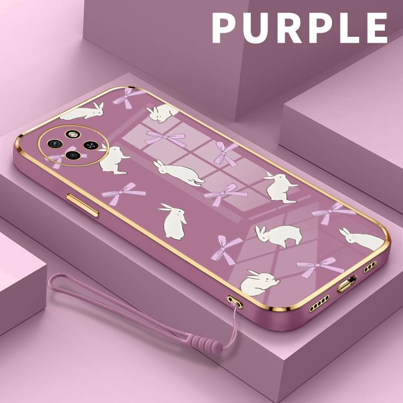 Casing  For Itel S23 Case Kelinci Kecil Yang Cantik Super Tipis 6D Plating Silikon Hp