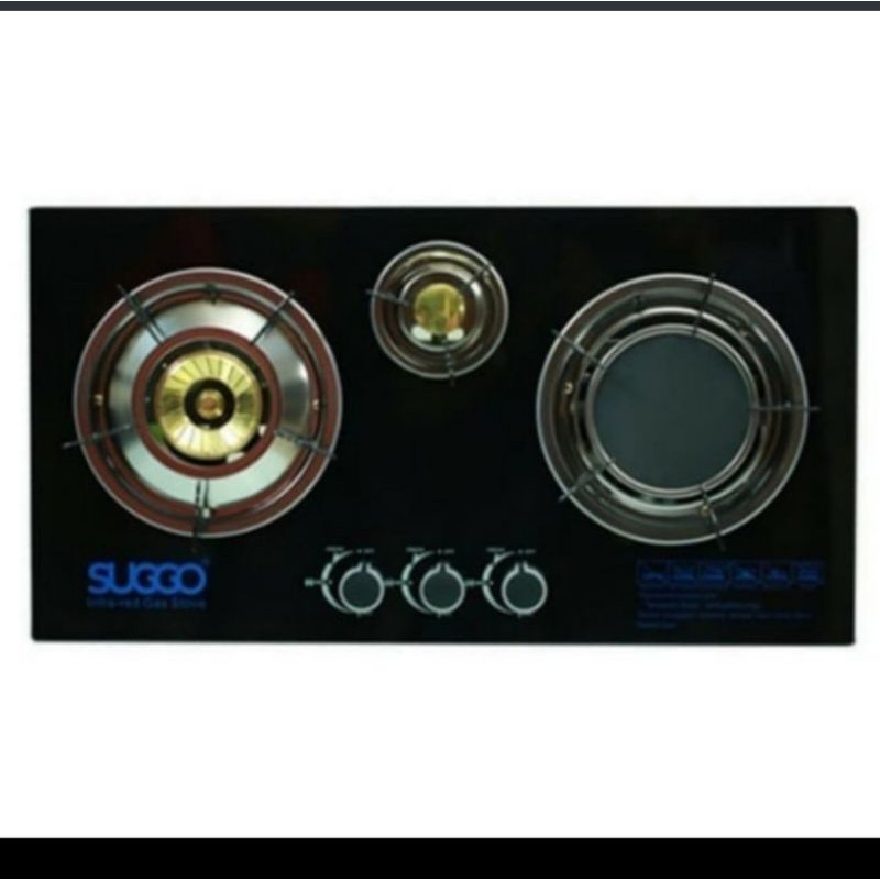 SUGGO SG-301 KOMPOR GAS 3 TUNGKU KACA