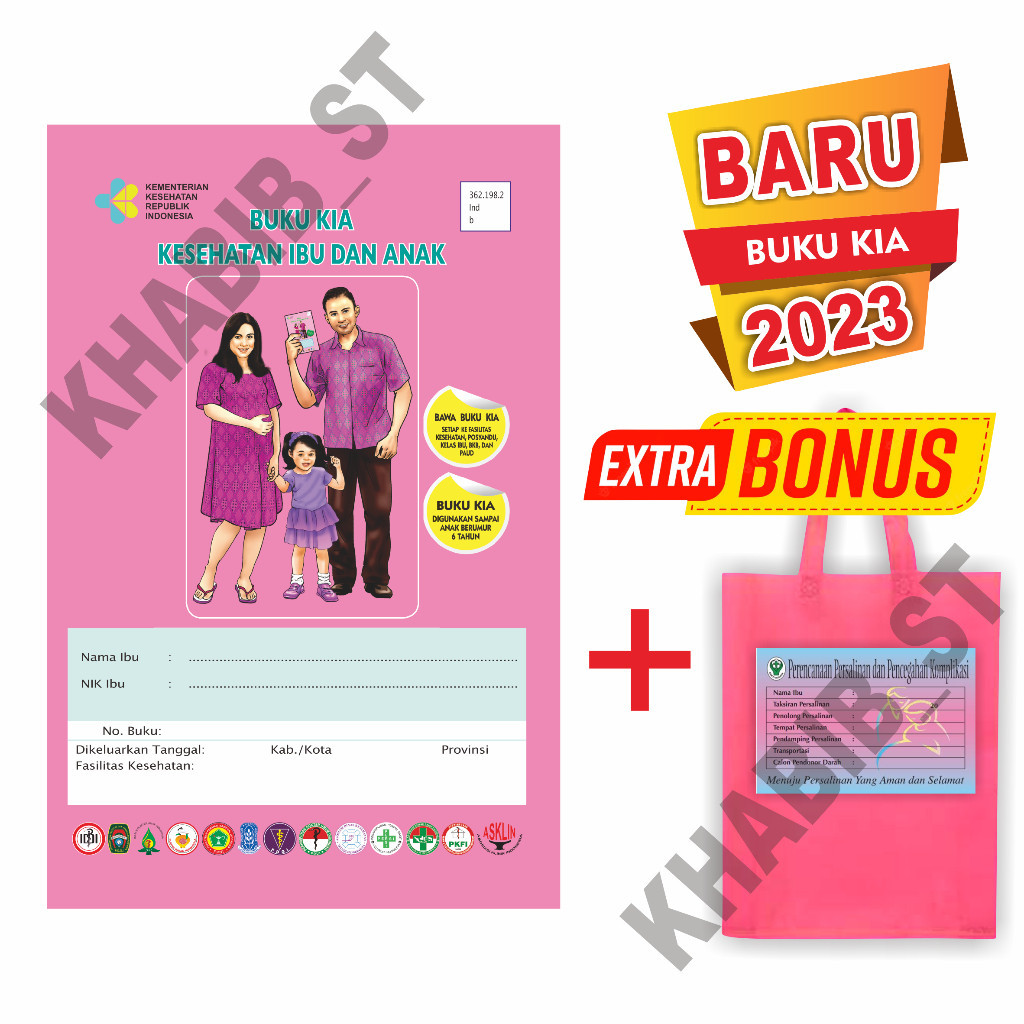 

buku KIA 2023 versi terbaru buku pink buku hamil buku dokter