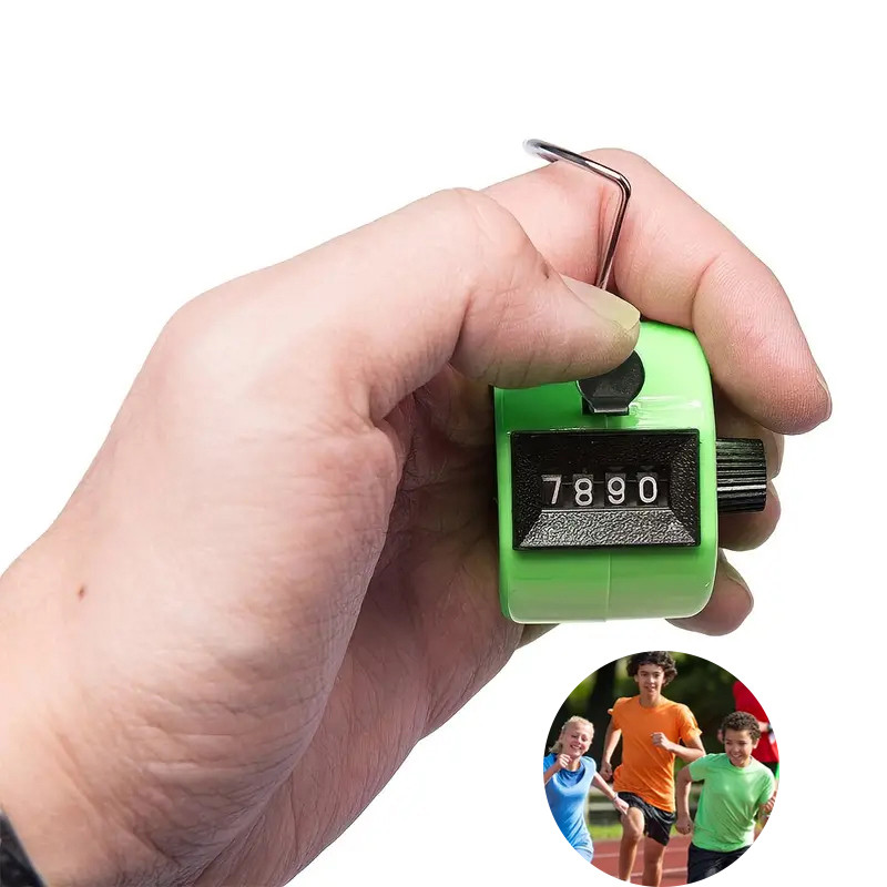 4-Digit Finger Counter Handheld Mechanical Manual Counter Human,Vehicle And Passenger Flow Counter N