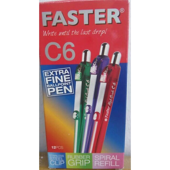 

[New] pulpen faster c6 - Hitam