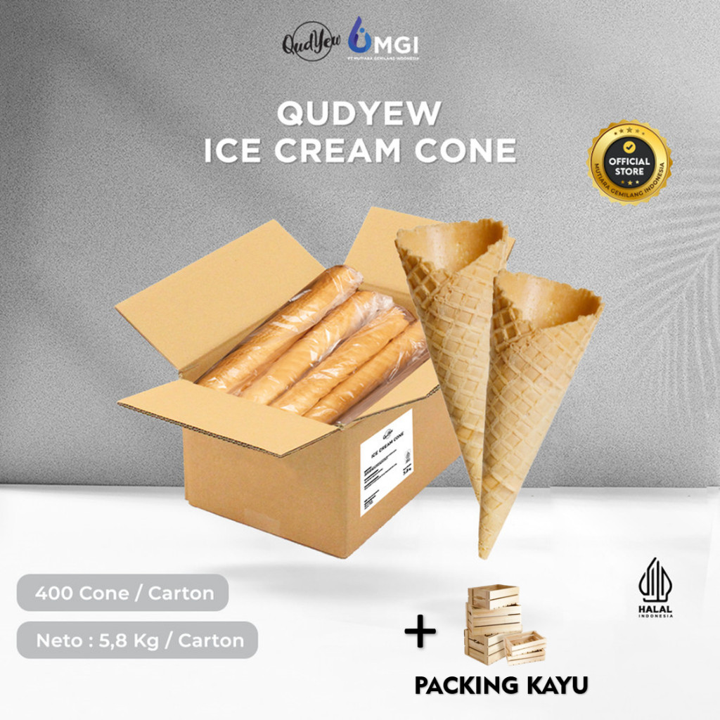 

. Qudyew KERUCUT CONE ES KRIM 1 KARTON - Qudyew Ice Cream Cone Kerucut Es Krim Karton Mutiara Gemilang PT MGI