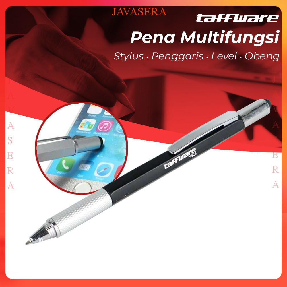 

Taffware Pena Multifungsi Plastik Stylus Penggaris Waterpass Obeng - OMOT35BK
