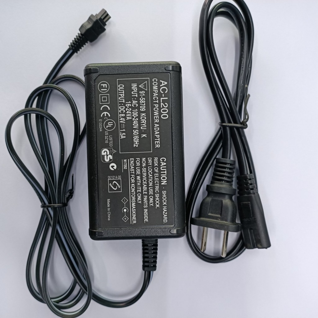 AC-L200 AC Power Adapter Charger for Sony Handycam DCR-SX60,DCR-SX63,DCR-SX65 DCR-SX40, DCR-SX41,DCR