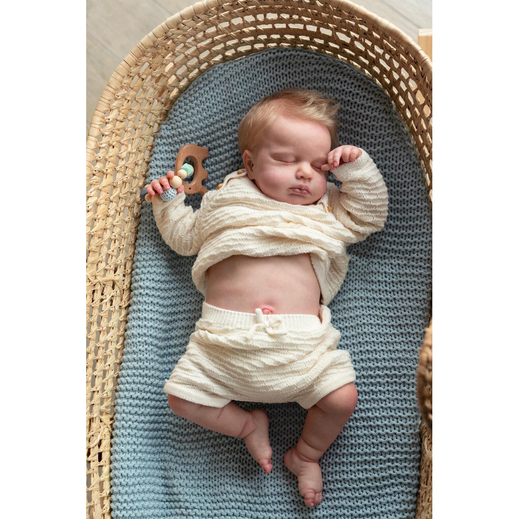 

Dolls 19" Handmade Painted Realistic Boy Doll With Painted Hair Doll Gift Baby Reborn Whole Silicone Body Children Xmas Best Toy
