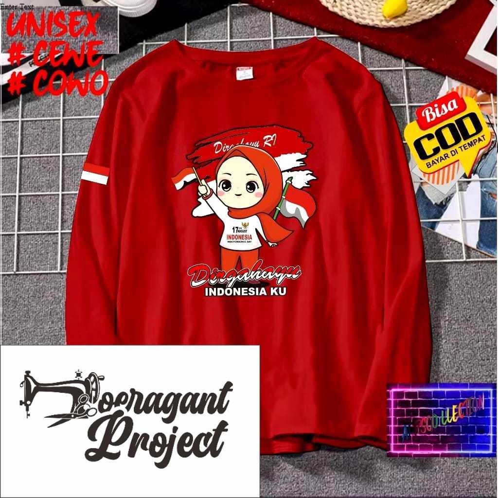 (beli 10 kaos bonus 1 kaos dan 10 stiker bendera dtf ) KAOS HUT RI 79 TH KAOS 17AGUSTUS 1945 KAOS AN