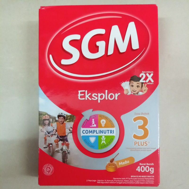 

Susu Formula SGM Eksplor 3+ Rasa Madu 400 Gram