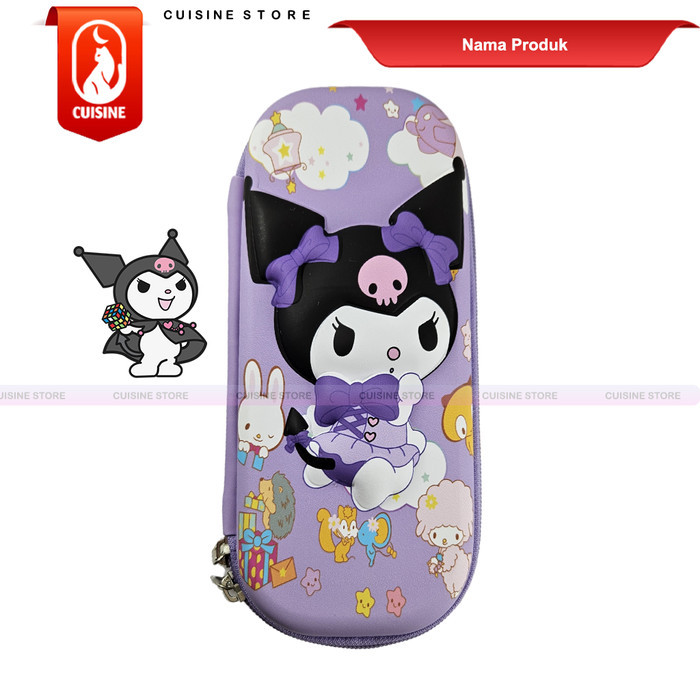 

BEST[Promo] [COD] Kotak Pensil 3D Timbul EVA 20 CM Tempat Pensil Dinosaur Astronot - Kuromi Girly