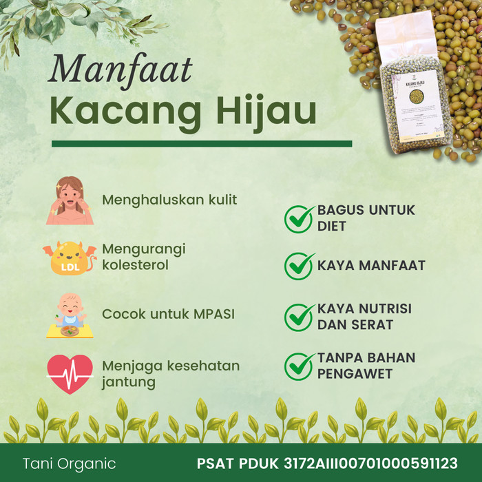 

Tani Organic Kacang Hijau Organik 500 gram