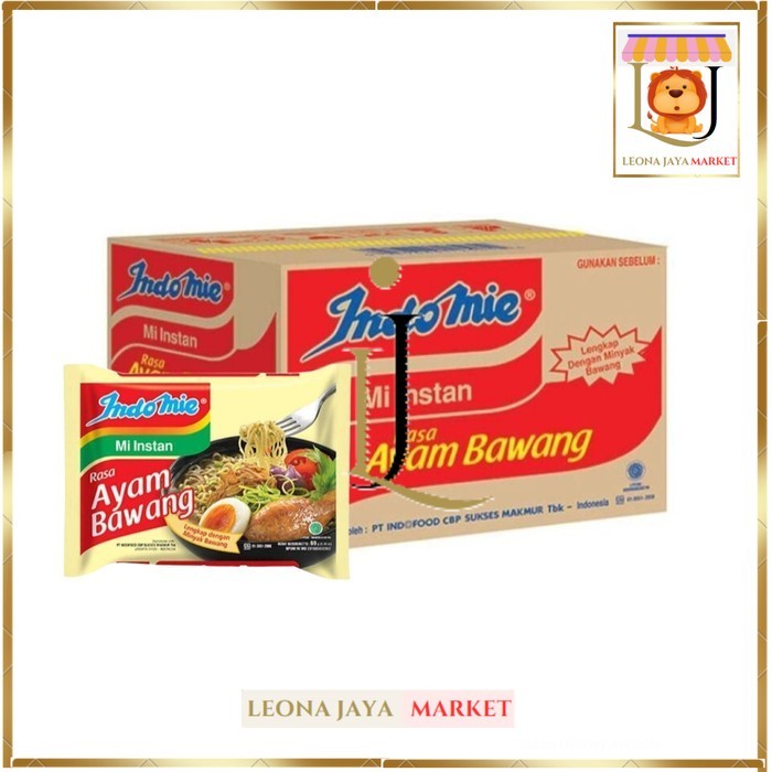 

LJ MARKET INDOMIE AYAM BAWANG 69GR DUS(ISI 40PCS) - MIE INSTAN