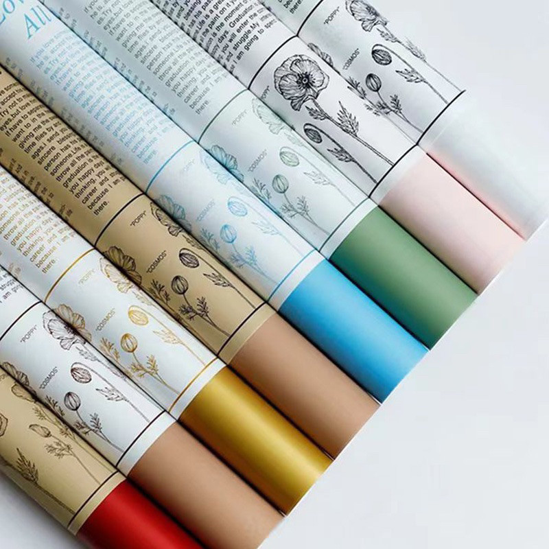 

[ 5 LEMBAR ] Kertas Bunga Cellophane Motif Koran Bi-Color Flower Paper Wrapping Paper Kertas Buket Bunga BH