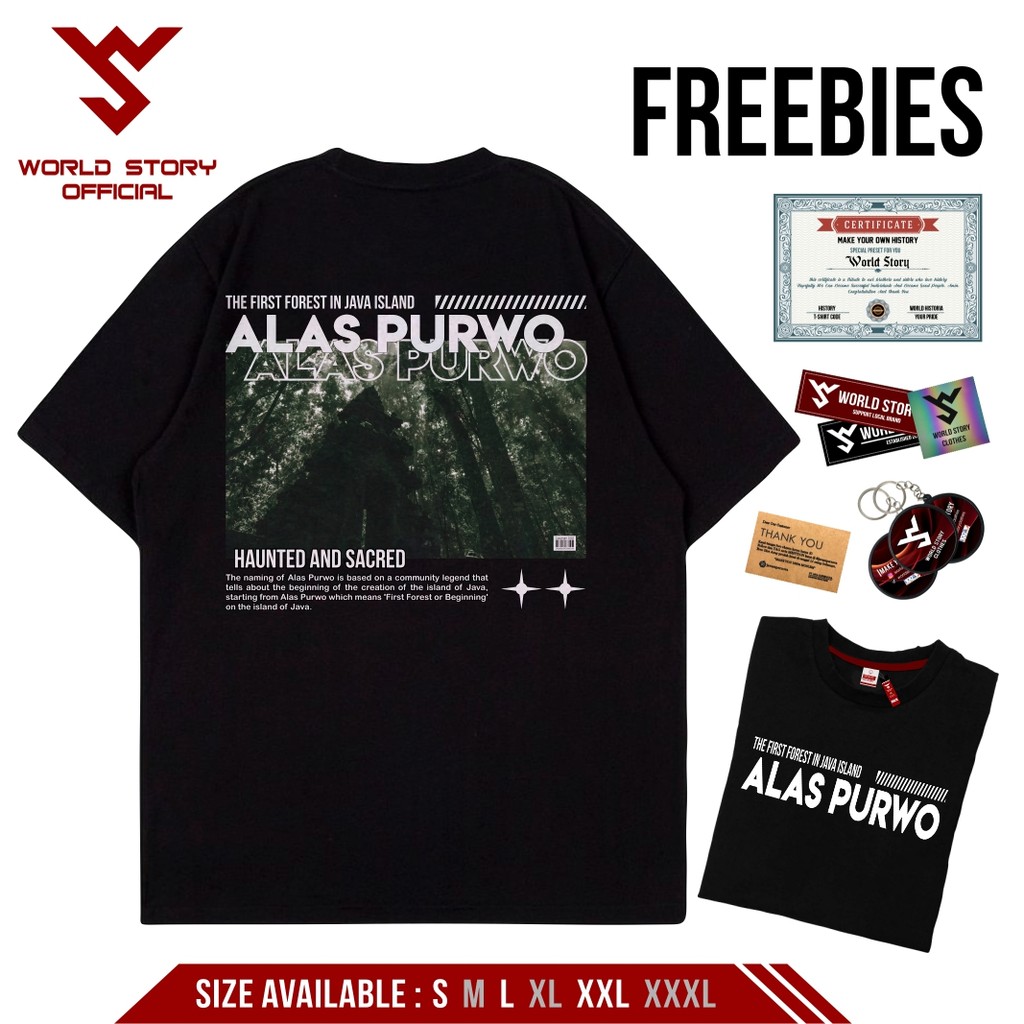 World Story Clothes - Kaos Jawa Alas Purwo Hitam