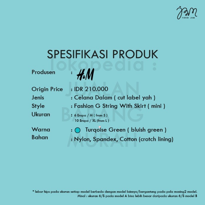 ✨TERLARIS✨ -G String Rok / Thong Skirt / Rok Mini Transparant Branded / CD Sexy - 6 (hip 68-76)