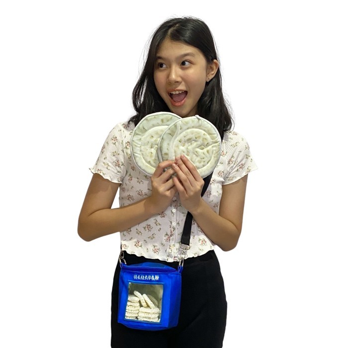 PROMO - Tas Bahu Mini Selempang Kecil Kaleng Kerupuk Harapan Biru Imut Viral