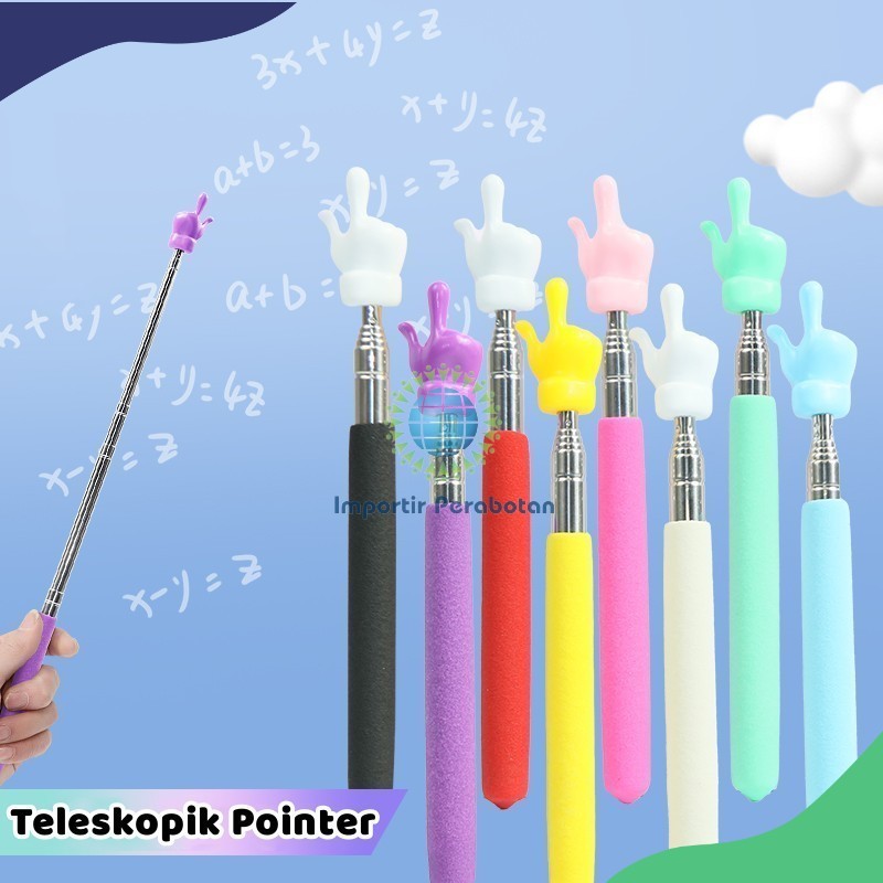 

IMP-A112-Tongkat penunjuk whiteboard untuk guru mengajar / Tongkat penunjuk papan tulis praktis / ATK Extendable pointer teleskopik untuk mengajar kantor sekolah pelajar anak Telescopik finger reading stick