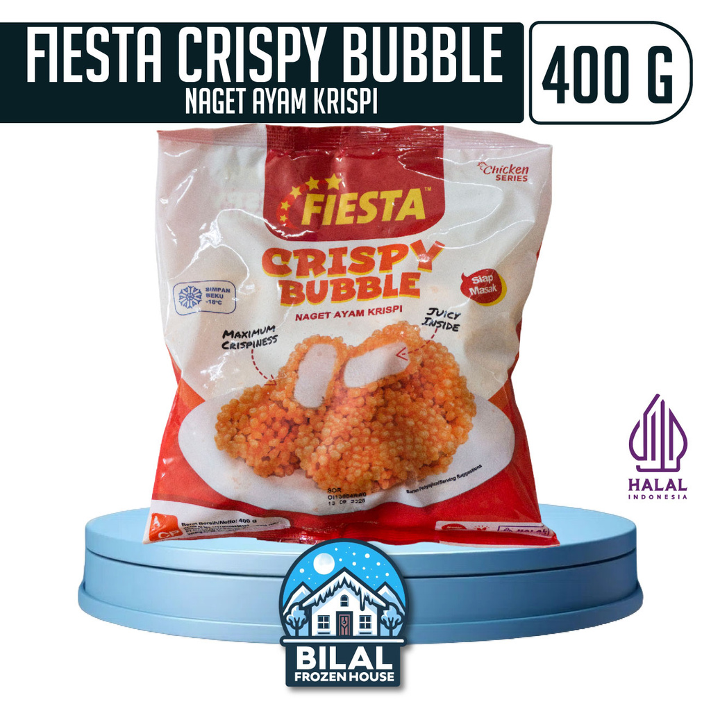 

Fiesta Crispy Bubble 400gr - Nugget Ayam Krispi Siap Masak