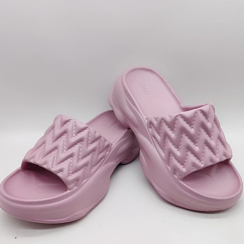 Sandal Slop Tinggi Wanita Modis Bahan Karet Empuk Kekinian Sandal Cewek Sendal Slop Sendal Tinggi Sa